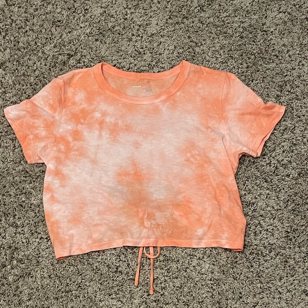 Aerie orange tie-dye crop top